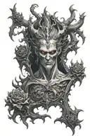 hades in underworld tattoo design idea