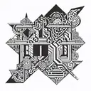 Berlin, techno culture, raves tattoo design idea