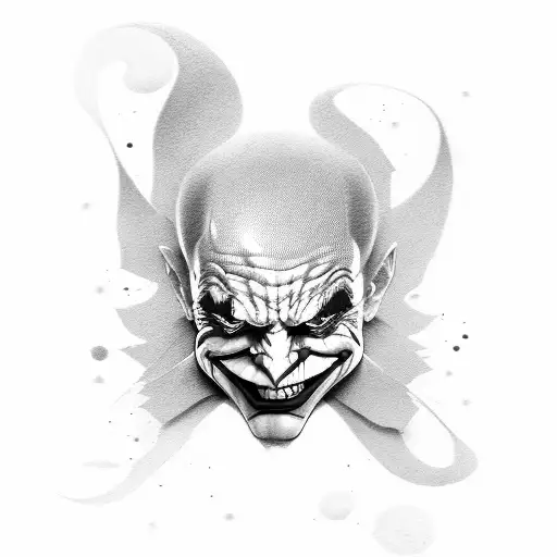 ha ha ha joker style tattoo design idea