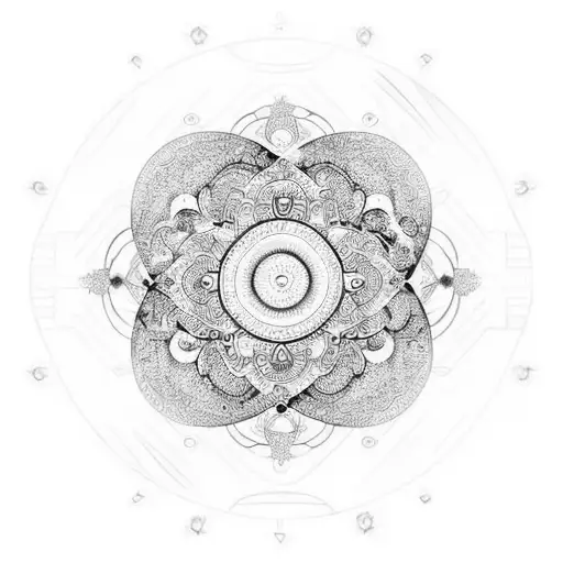 yin and yang with the number 1 in the balck and 3 in the white tattoo design idea