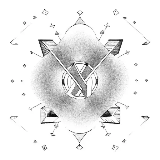 Virgo symbol  arrow  tattoo design idea