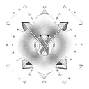 Virgo symbol  arrow  tattoo design idea