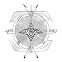 Virgo symbol  arrow  tattoo design idea