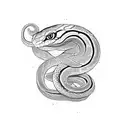 A snake with hypnotic patterns on its skin tattoo design idea