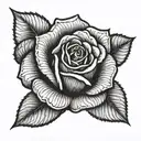 rose with an amber ore tattoo design idea
