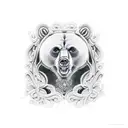 momma bear tattoo design idea