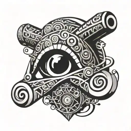 Greek mythology cyclops anvil  tattoo design idea