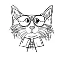 coraline cat tattoo design idea