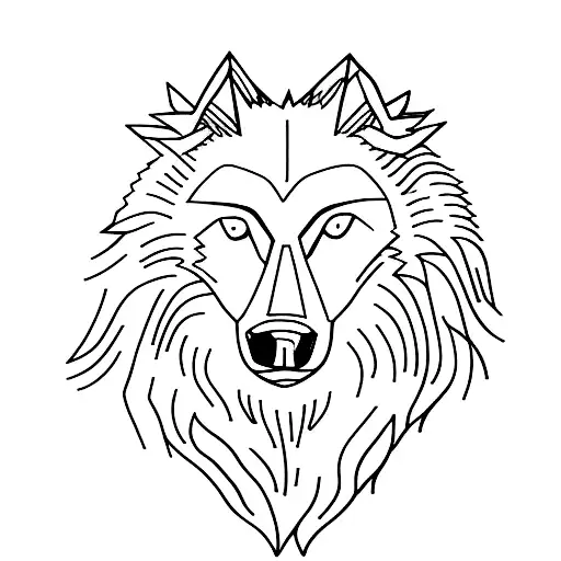 wolf eating a sheep tattoo design idea
