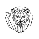 wolf eating a sheep tattoo design idea