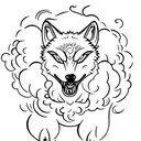 wolf eating a sheep tattoo design idea