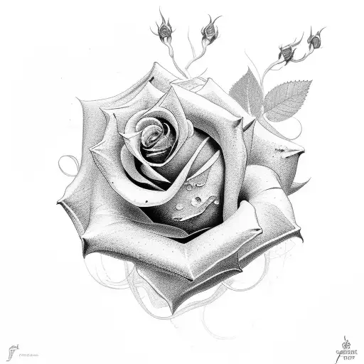 rose and honeysuckle gemini  tattoo design idea