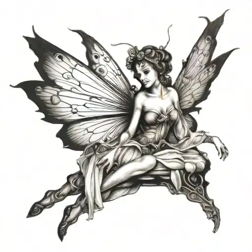 fairy tattoo design idea