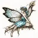 fairy tattoo design idea