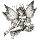 fairy tattoo design idea