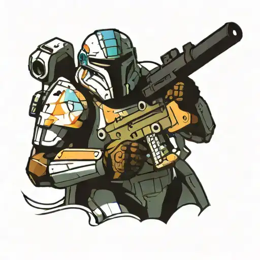Republic Commando fighting an ODST tattoo design idea