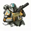 Republic Commando fighting an ODST tattoo design idea