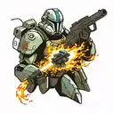 Republic Commando fighting an ODST tattoo design idea