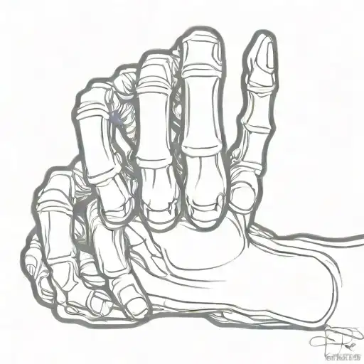 skeleton hand wrapped around tire  tattoo design idea