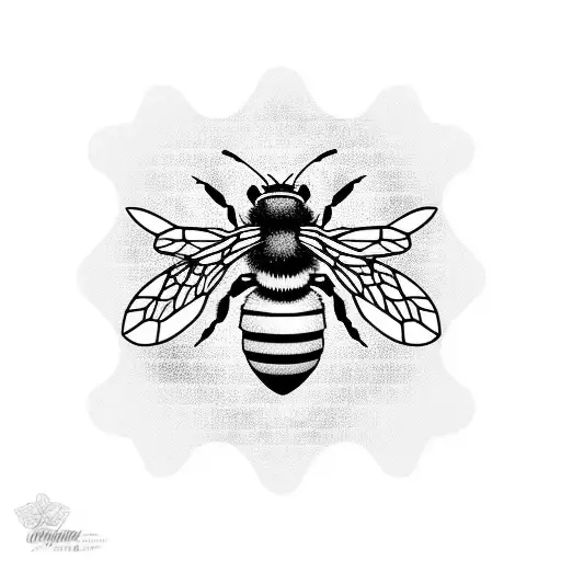 bee, honeycomb  tattoo design idea
