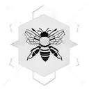bee with honeycomb  tattoo design idea