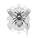 bee, honeycomb  tattoo design idea