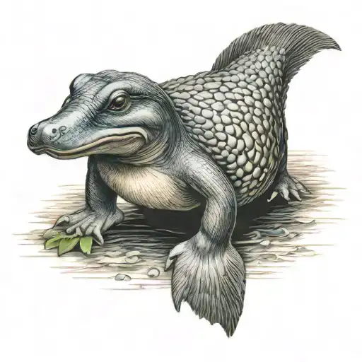 platypus tattoo design idea