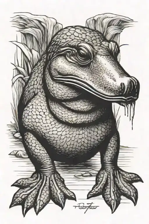 platypus tattoo design idea