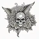 goth flash design tattoo design idea