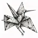 origami crane tattoo design idea