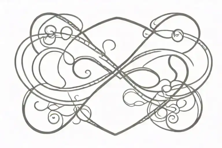 infinity symbol with heart tattoo design idea