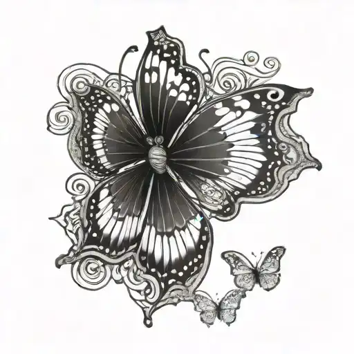 Butterfly on LSD  tattoo design idea