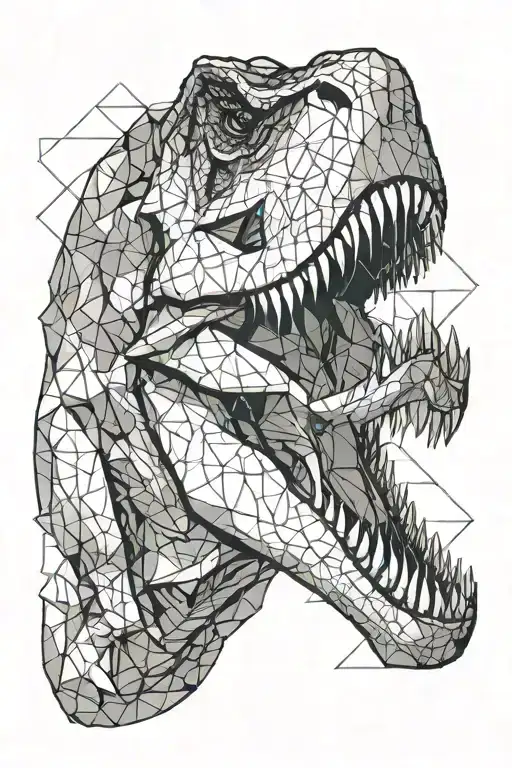 a tyrannosaurus rex at jurassic park tattoo design idea