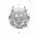 stick and poke tattoo design idea