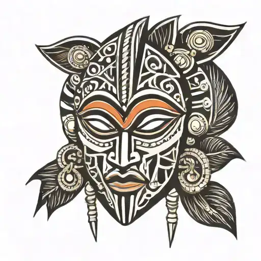 African Mask To Show The Reality tattoo design idea