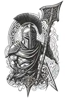 Spartan warrior tattoo design idea