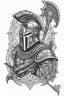 Spartan warrior tattoo design idea