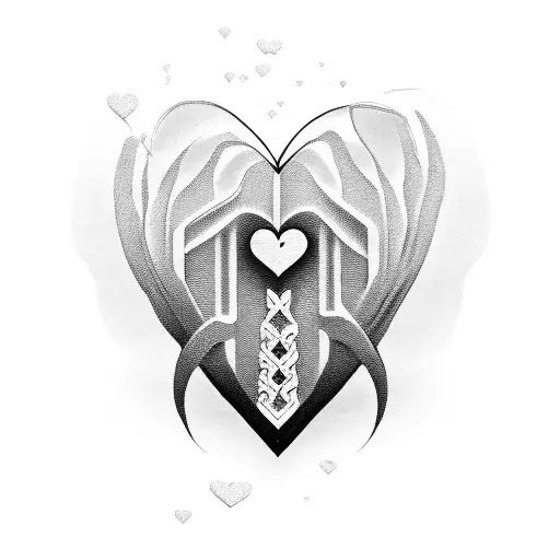 my heart might be broken but I won't be broken down tattoo design idea