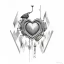my heart might be broken but I won't be broken down tattoo design idea