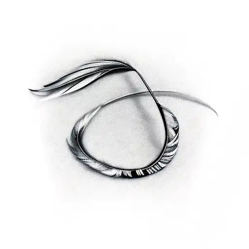 infinity feather tattoo design idea