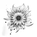 black eyed Susan  tattoo design idea