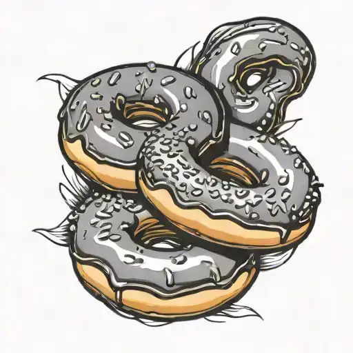 doughnut tattoo design idea