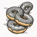 doughnut tattoo design idea