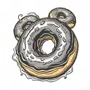 doughnut tattoo design idea