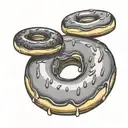doughnut tattoo design idea