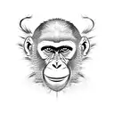 Monkey tattoo design idea