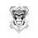 Monkey tattoo design idea