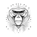 Monkey tattoo design idea