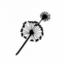 Dandelion tattoo design idea