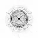 A celestial map of the night sky with constellations representing the client's zodiac sign tattoo design idea